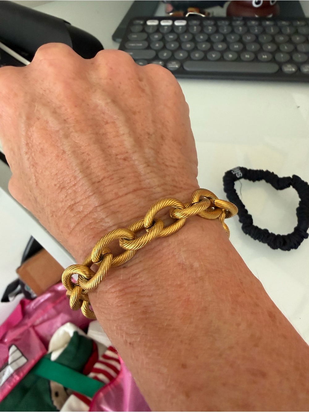 Ellie Vail Textured Gold Link Bracelet